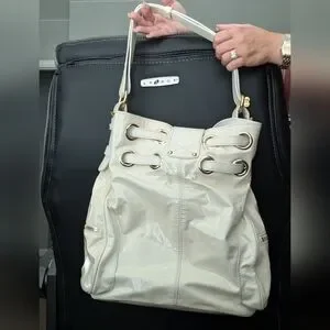 Jimmy Choo | Bags | Jimmy Choo Cream And Gold Backpack 